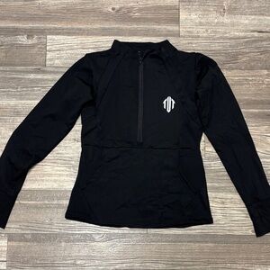 Fitted Black quarter zip